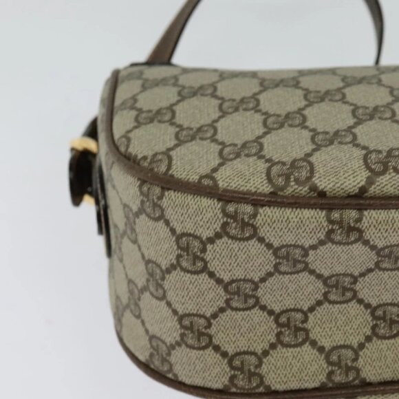 GUCCI GG Supreme Web Sherry Line Bag PVC Beige Gold 001 58 0918 Auth BD1998 - Picture 3 of 15